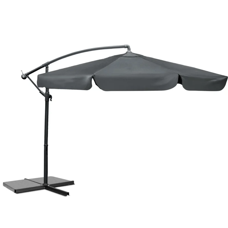 Vrtni Suncobran 6 Segmenata 350 Cm S Navlakom Plonos Pl 881 Grey 1