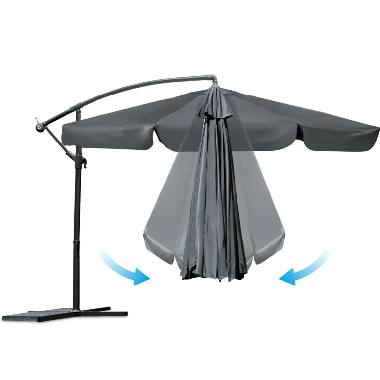 Vrtni Suncobran 6 Segmenata 350 Cm S Navlakom Plonos Pl 881 Grey 4