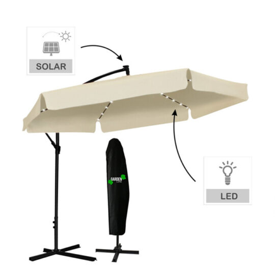 Vrtni Suncobran S Rasvjetom 300cm Beige