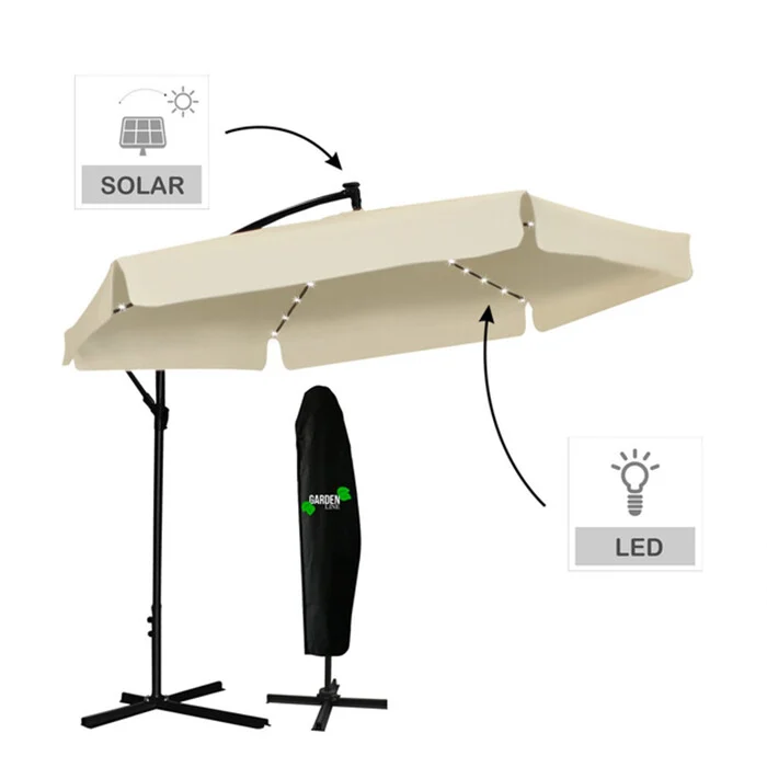 Vrtni Suncobran S Rasvjetom 300cm Beige