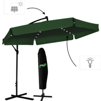 Vrtni Suncobran S Rasvjetom 300cm Green 1
