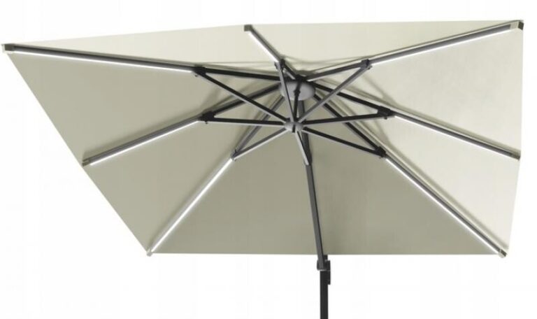 Vrtni Suncobran S Rasvjetom Roma 3x3 Beige 1