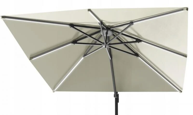 Vrtni Suncobran S Rasvjetom Roma 3x3 Beige 1