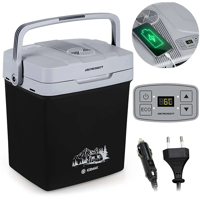 Putni Kompresorski Hladnjak 26l Berdsen Icemax Black