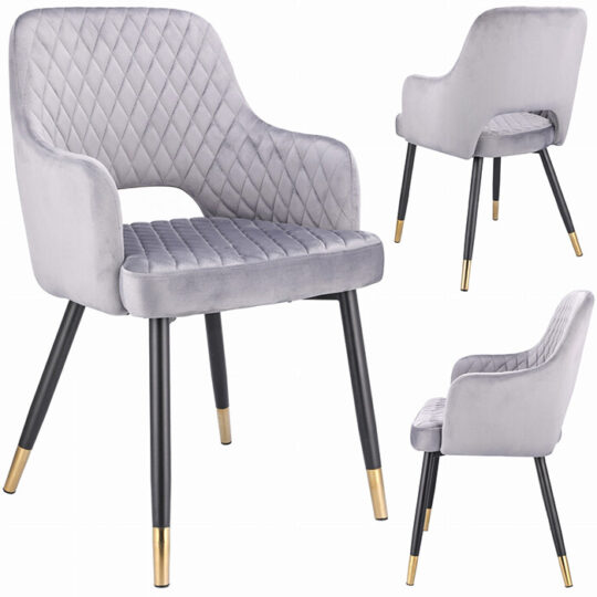 Stolica Borgo Velvet Grey