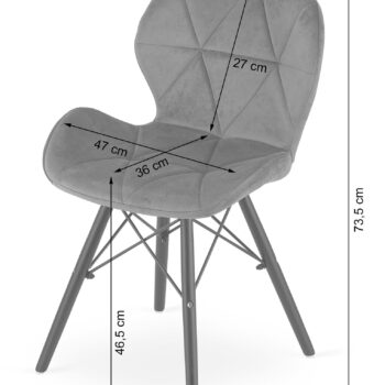 Stolica Lago Graphite Dark 2