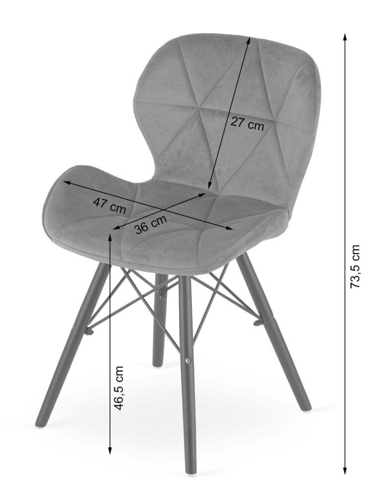Stolica Lago Graphite Dark 2