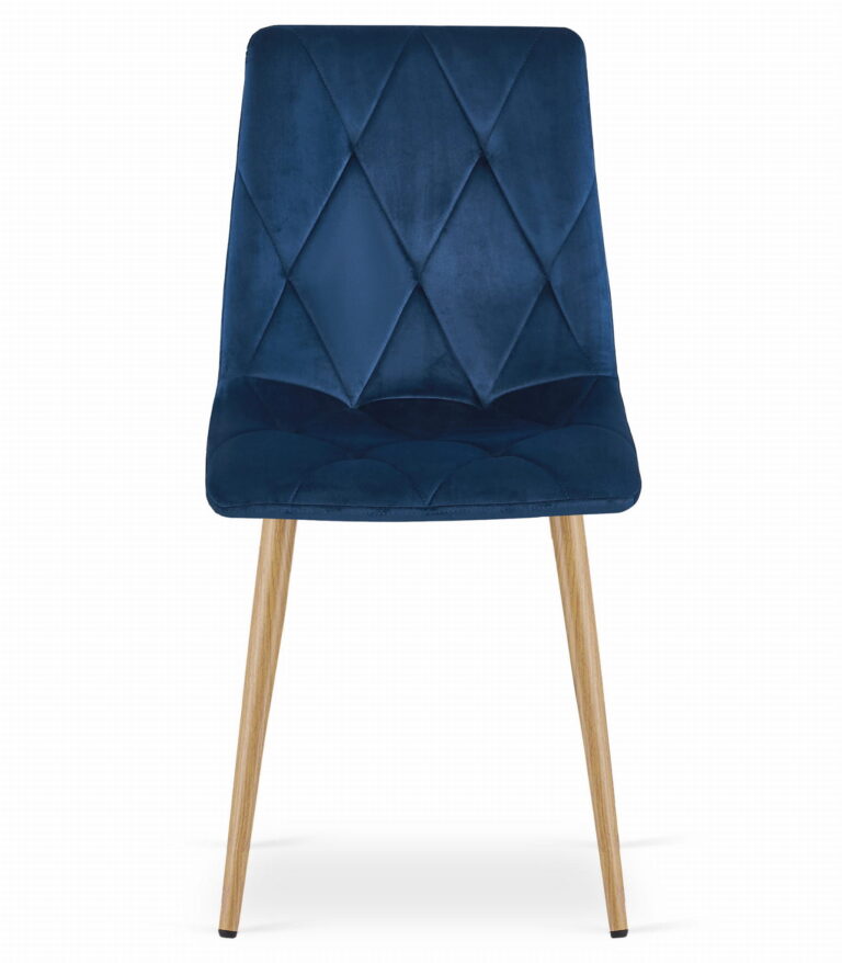 Stolica Libra Plava Aksamit Wood 1