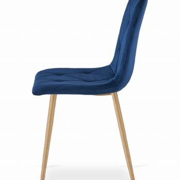 Stolica Libra Plava Aksamit Wood 2