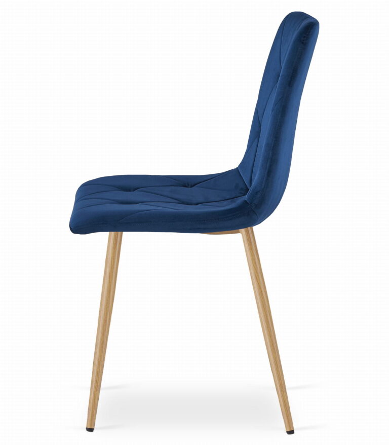 Stolica Libra Plava Aksamit Wood 2