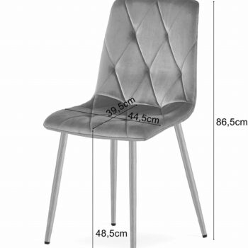 Stolica Libra Plava Aksamit Wood 3