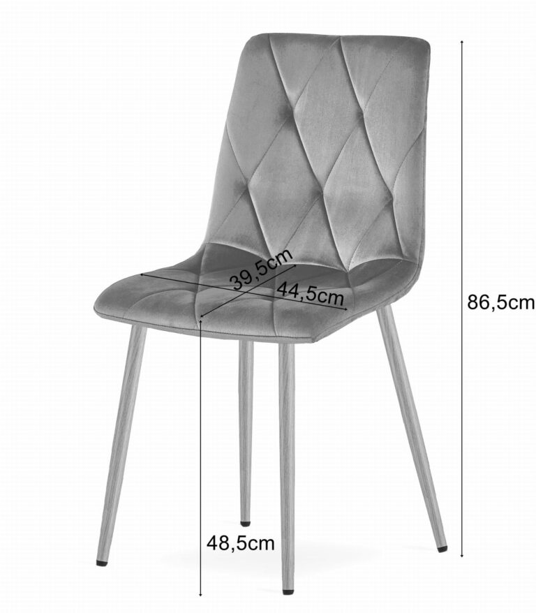 Stolica Libra Plava Aksamit Wood 3