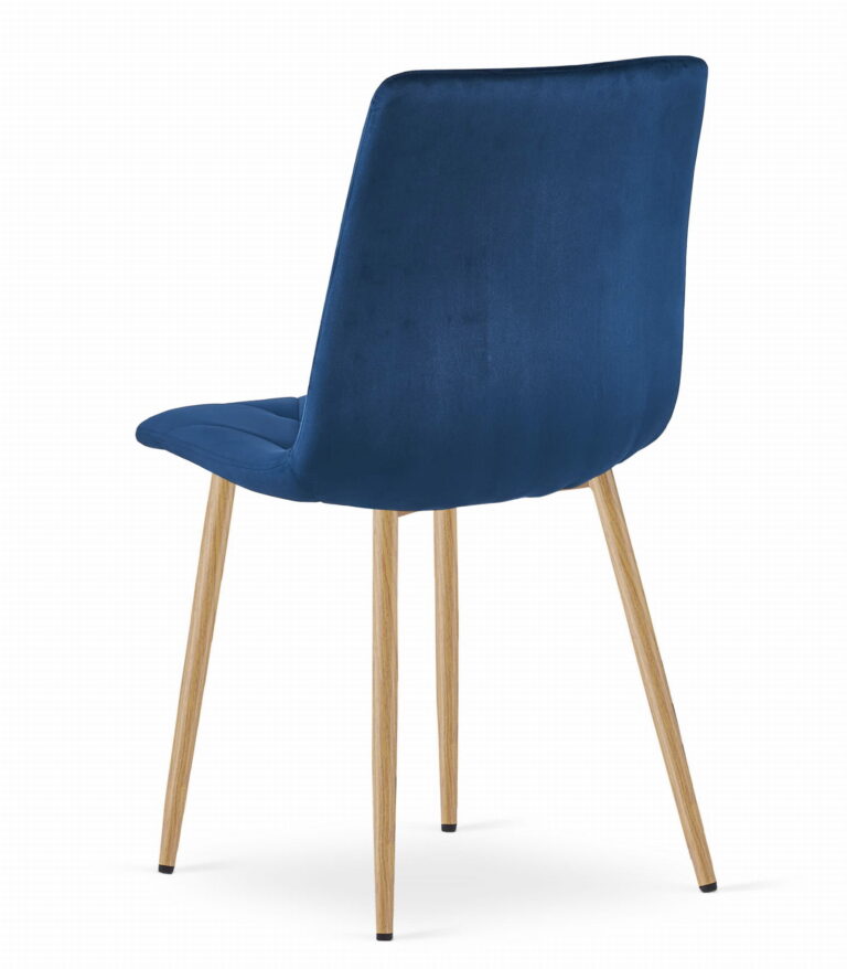 Stolica Libra Plava Aksamit Wood 4