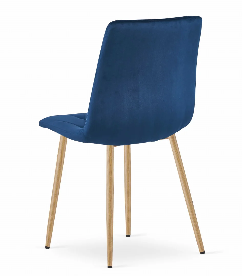 Stolica Libra Plava Aksamit Wood 4