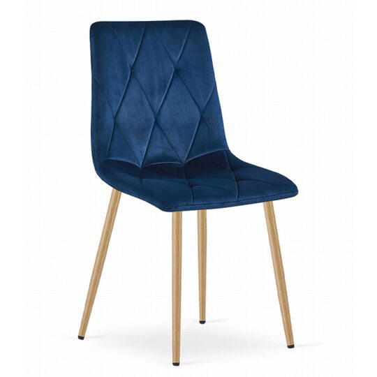 Stolica Libra Plava Aksamit Wood