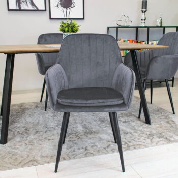 Stolica Lugo Velvet Graphite 6