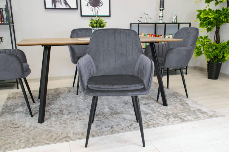 Stolica Lugo Velvet Graphite 6