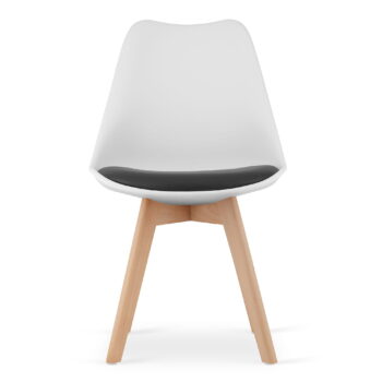 Stolica Mark White Black Natural 1