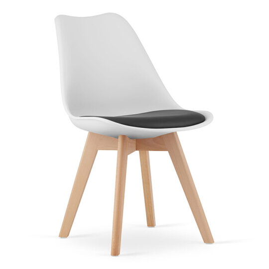 Stolica Mark White Black Natural