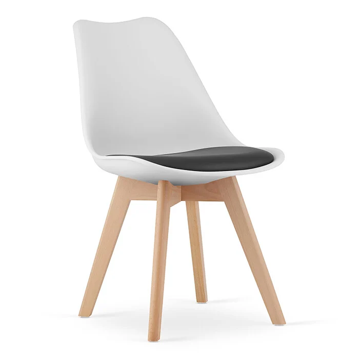 Stolica Mark White Black Natural