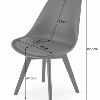 Stolica Mark Grey On Black 2