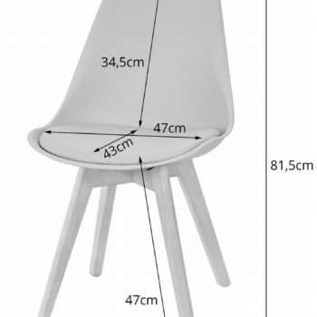 Stolica Mark Grey On Wood 2