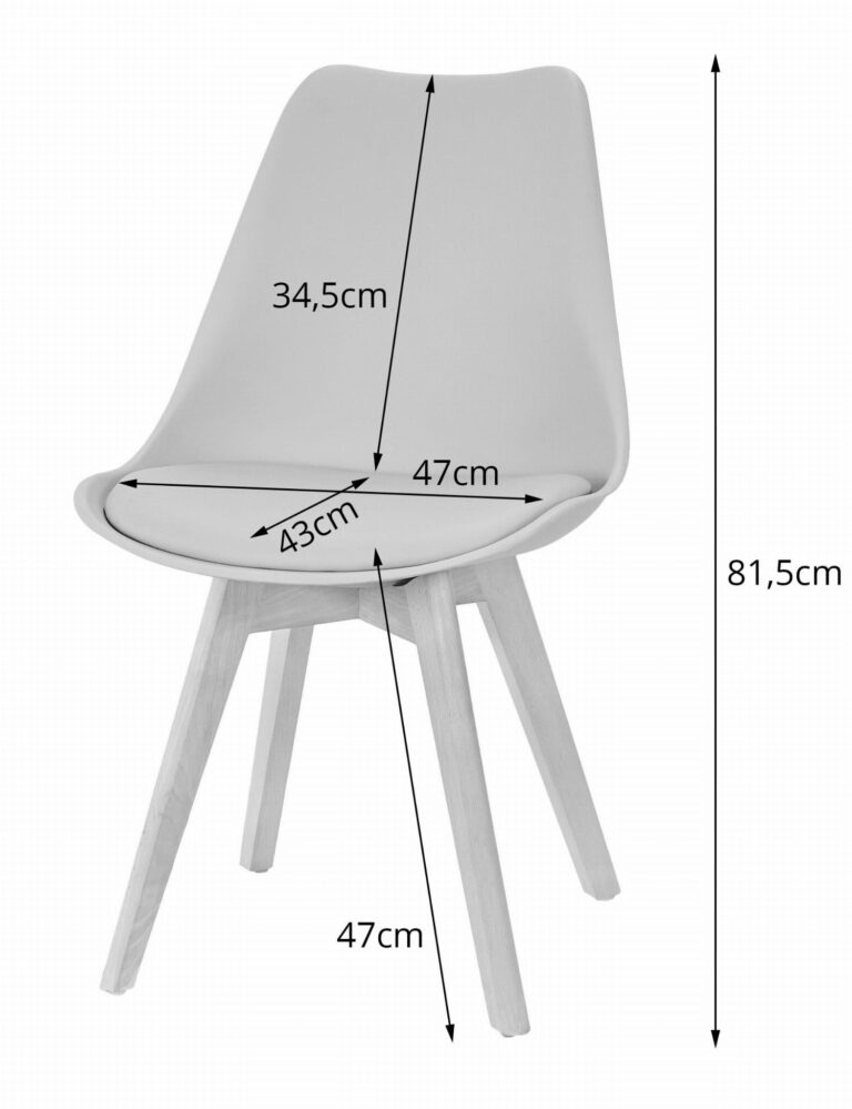Stolica Mark Grey On Wood 2