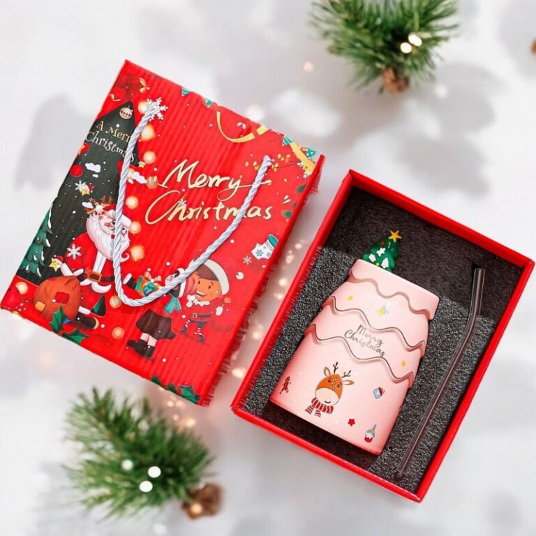 Božićna šalica 400ml Gifty Pink 1