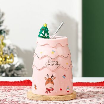 Božićna šalica 400ml Gifty Pink 2