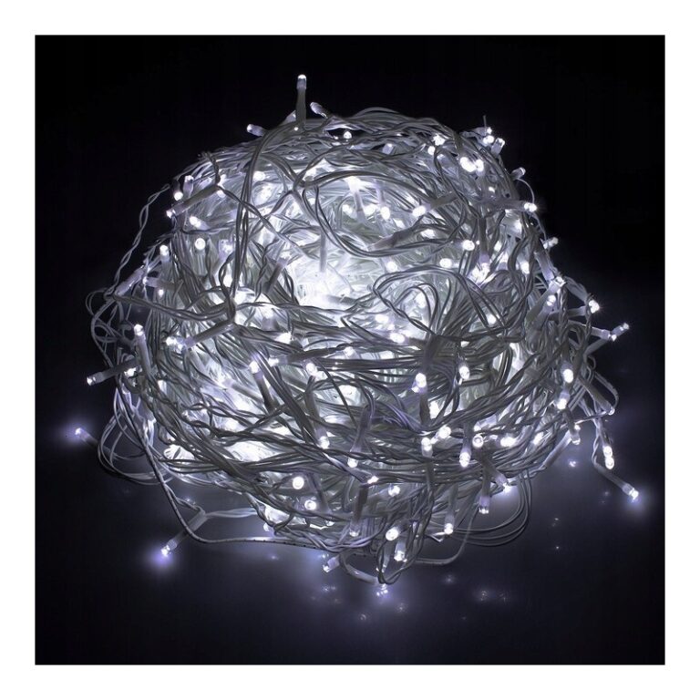 Božićne Padajuće Lampice Vanjske 300 Led Bijela 2