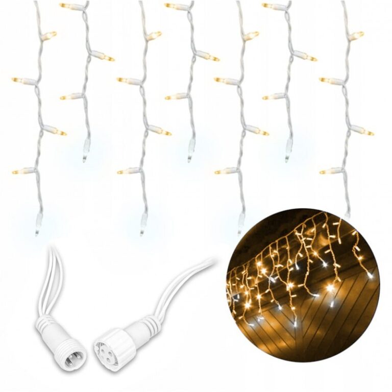 Božićne Padajuće Lampice Vanjske 300 Led Toplo Bijela 4