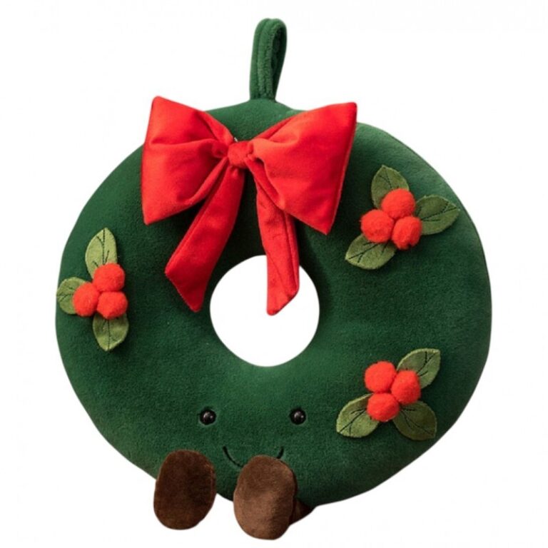 Božićni Jastuk Baršunasti Vijenac 45cm 1