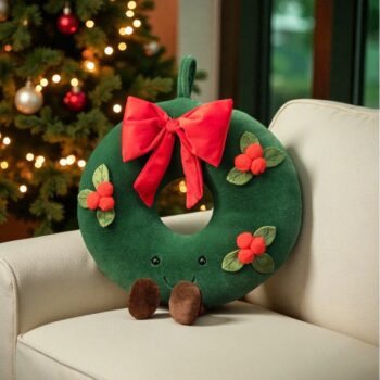 Božićni Jastuk Baršunasti Vijenac 45cm 4