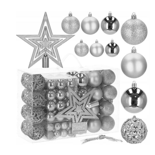 Božićni Set Kuglica Silver Rush 101kom