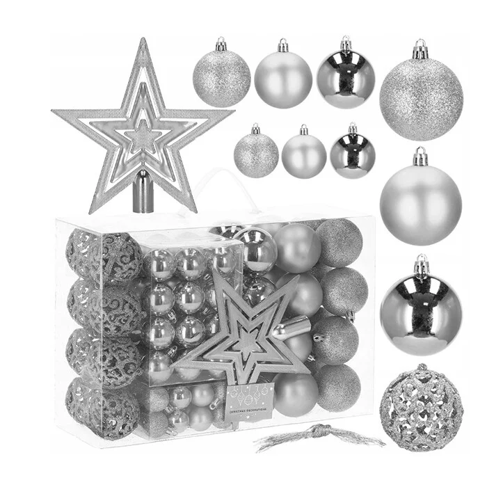 Božićni Set Kuglica Silver Rush 101kom