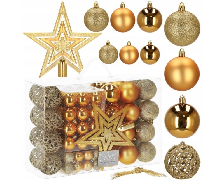 Božićni Set Kuglica Golden Star 100kom 4