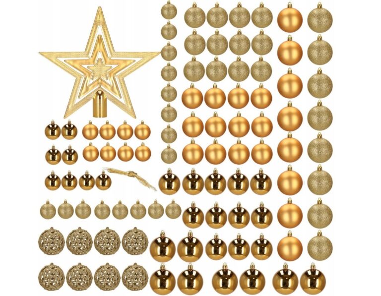 Božićni Set Kuglica Golden Star 100kom 5