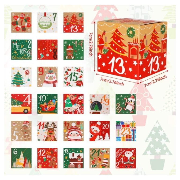 Diy Adventski Kalendar 24 šarene Kutije Za Otvaranje 3
