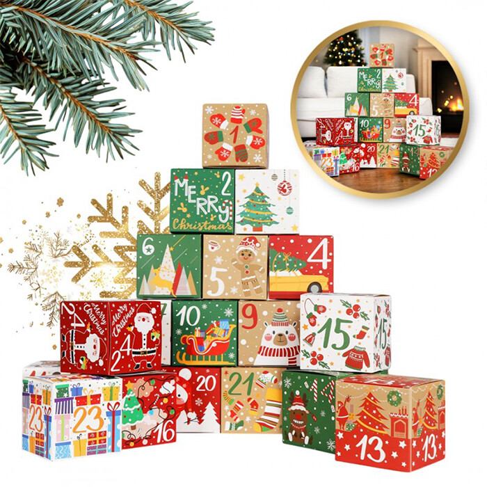 Diy Adventski Kalendar 24 šarene Kutije Za Otvaranje