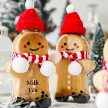 Dekorativna Boca 350ml U Obliku Medenjaka Sa šalom I šeširom 17cm 2