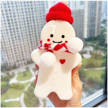 Dekorativna Boca 350ml U Obliku Medenjaka Sa šalom I šeširom 17cm 3