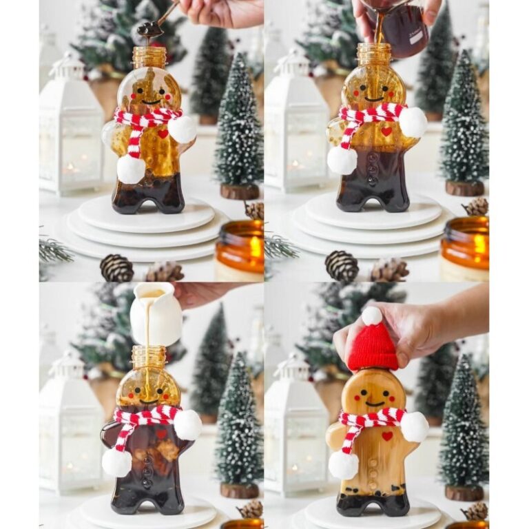 Dekorativna Boca 350ml U Obliku Medenjaka Sa šalom I šeširom 17cm 5