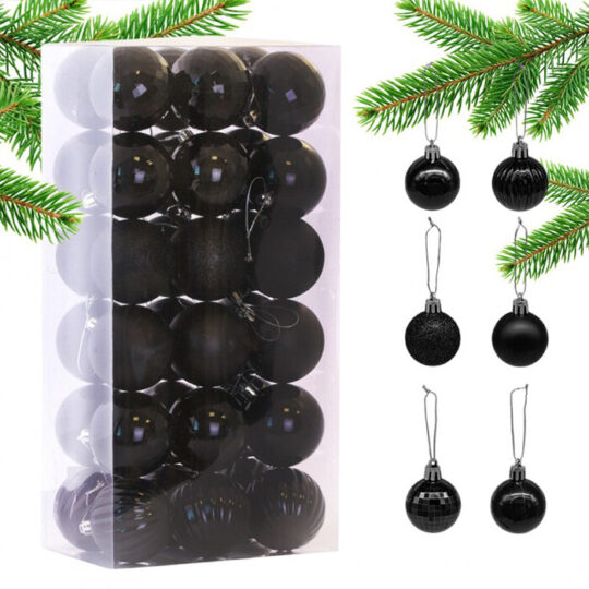 Kuglice Za Bor Dark Elegance Set Od 36x