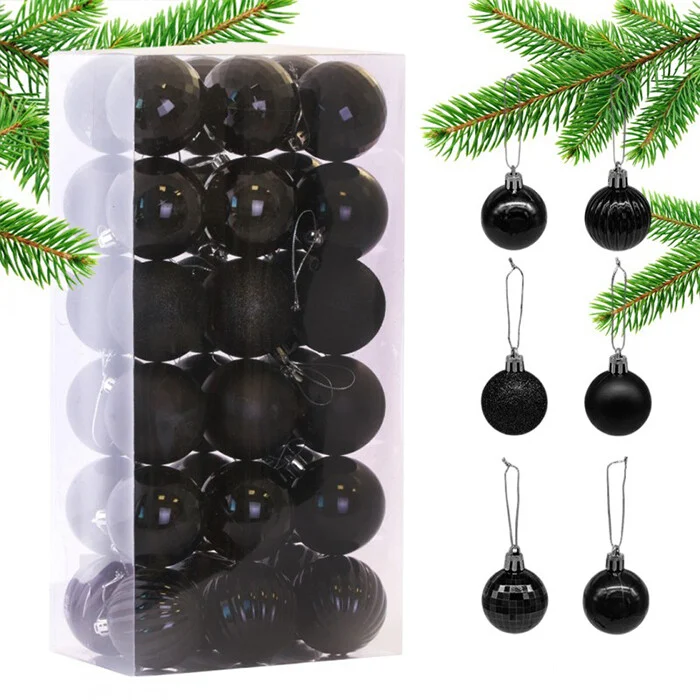 Kuglice Za Bor Dark Elegance Set Od 36x