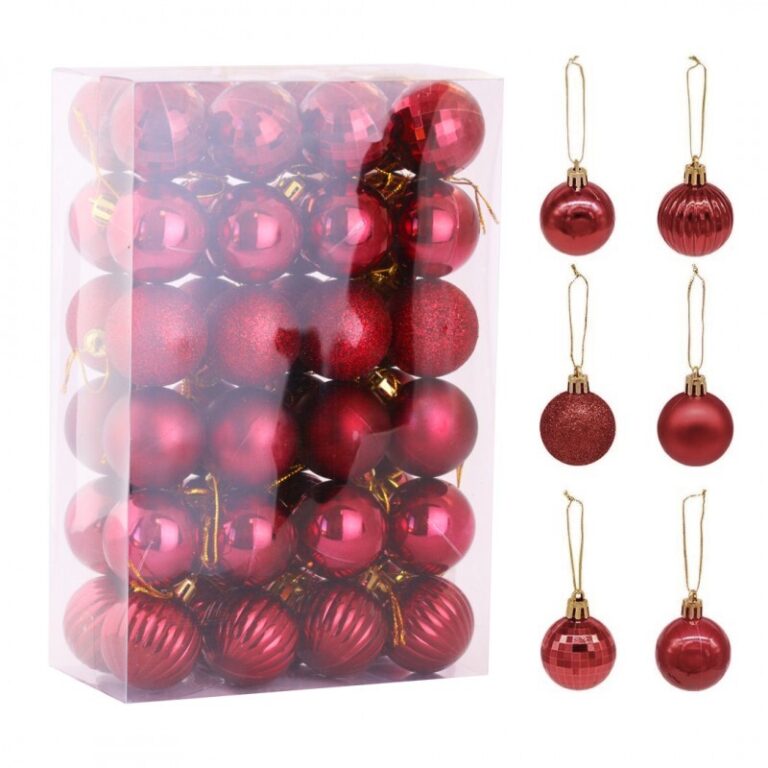 Kuglice Za Bor Christmas Crvena Set Od 48x 1