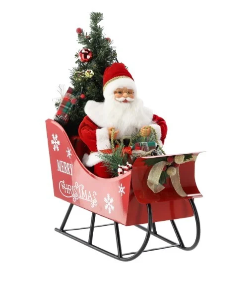 Led Djed Božićnjak U Saonicama S Melodijama 60cm 1