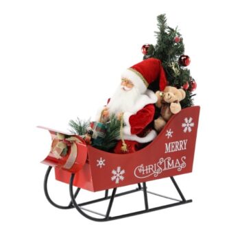 Led Djed Božićnjak U Saonicama S Melodijama 60cm 2