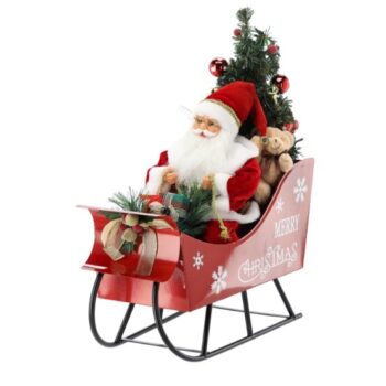 Led Djed Božićnjak U Saonicama S Melodijama 60cm 3