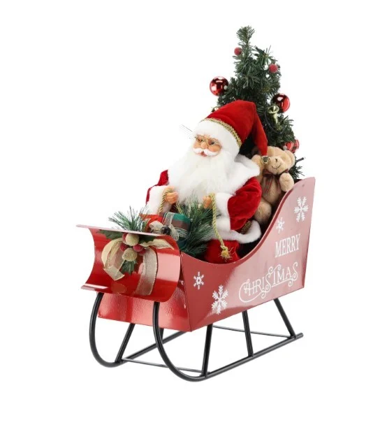 Led Djed Božićnjak U Saonicama S Melodijama 60cm 3