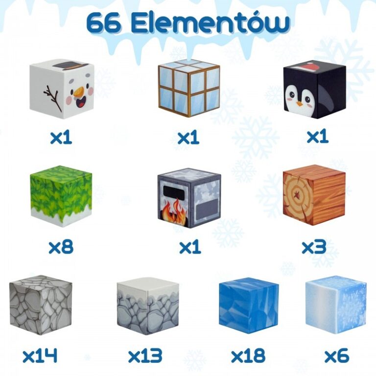 Magnetne Kocke Mycraft Winter Set Od 66x 4